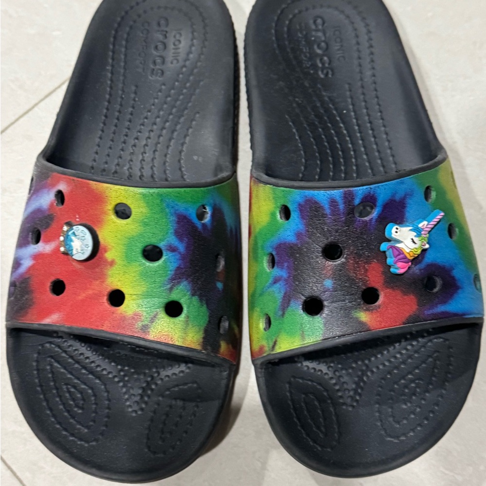 Colorful Crocs Woman’s Slide Sandals